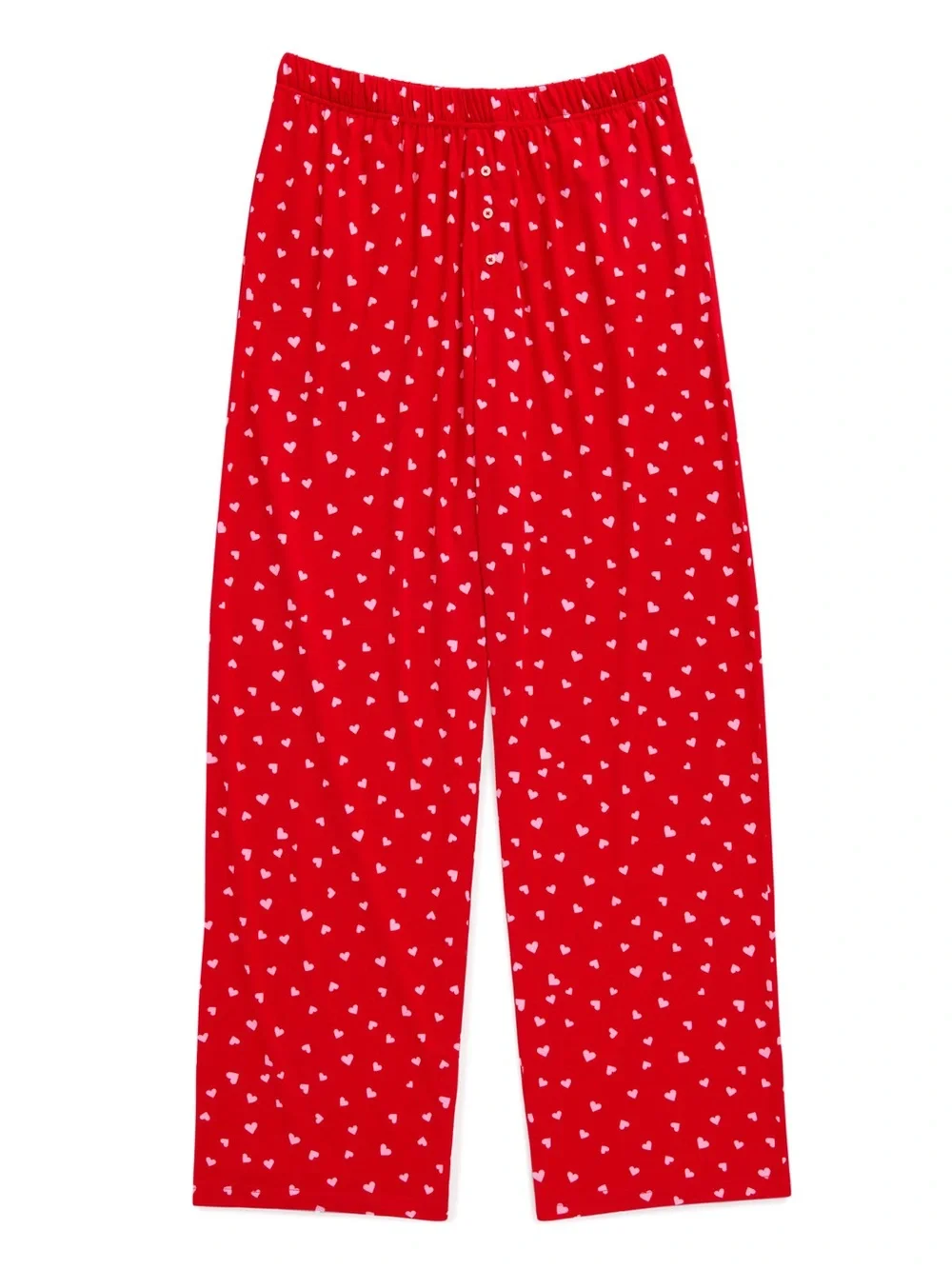 Shiraleah Mini Hearts Ultra-Soft Jersey Knit PJ Set, Red